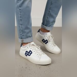 BOSS Mens Double B Logo Leather Low Profile Sneaker size 46